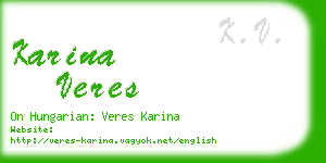 karina veres business card